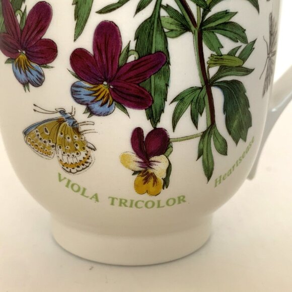 Portmeirion Coffee Tea Cup Mug The Botanic Garden Viola Tricolor Butterfly 1818 - Picture 4 of 13